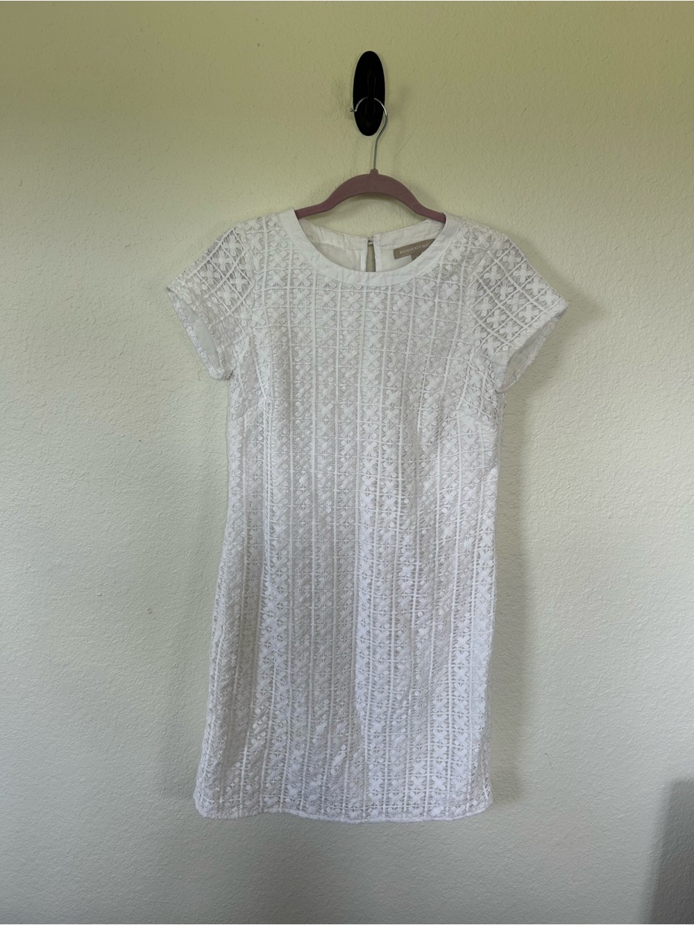 Banana Republic White Lace Mini Shift Dress